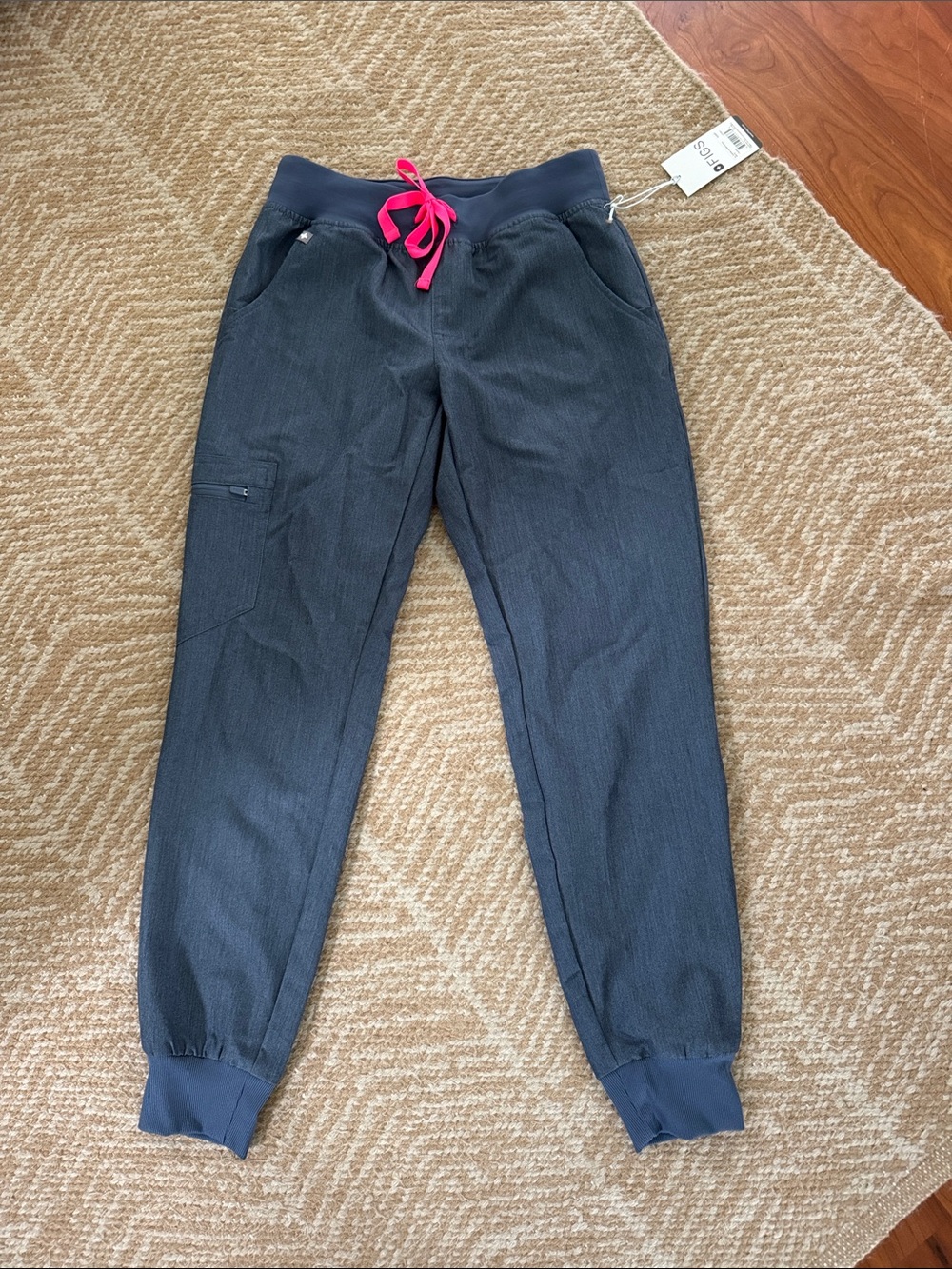 Figs Jogger Pants with Pink Drawstring